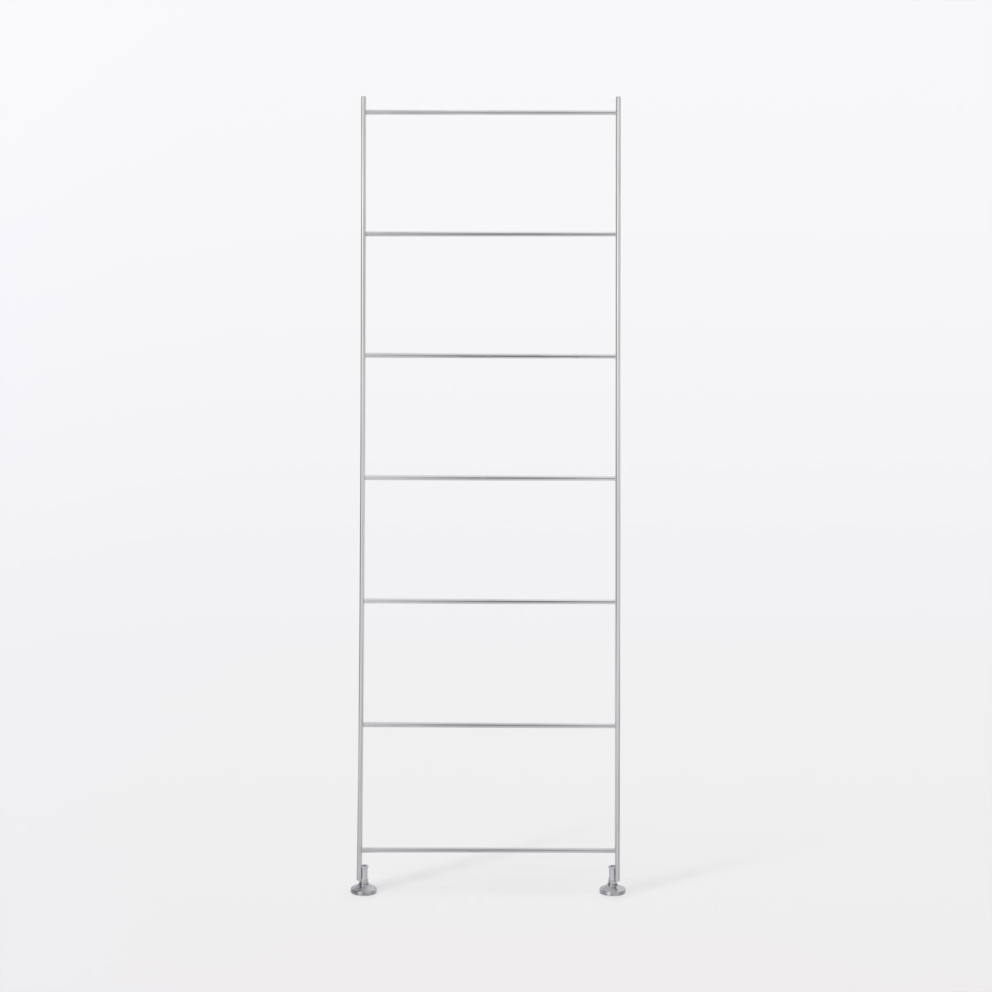 【廃番】無印良品／MUJI ユニットシェルフ 帆立（高さ120センチタイプ）等 Amazon｜無印良品 ステンレスユニットシェルフ ステンレス追加用帆立
